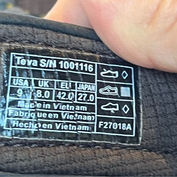 Teva Men's Brown/Gray Sandals Shoc Pad Size 9 - Picture 7 of 9